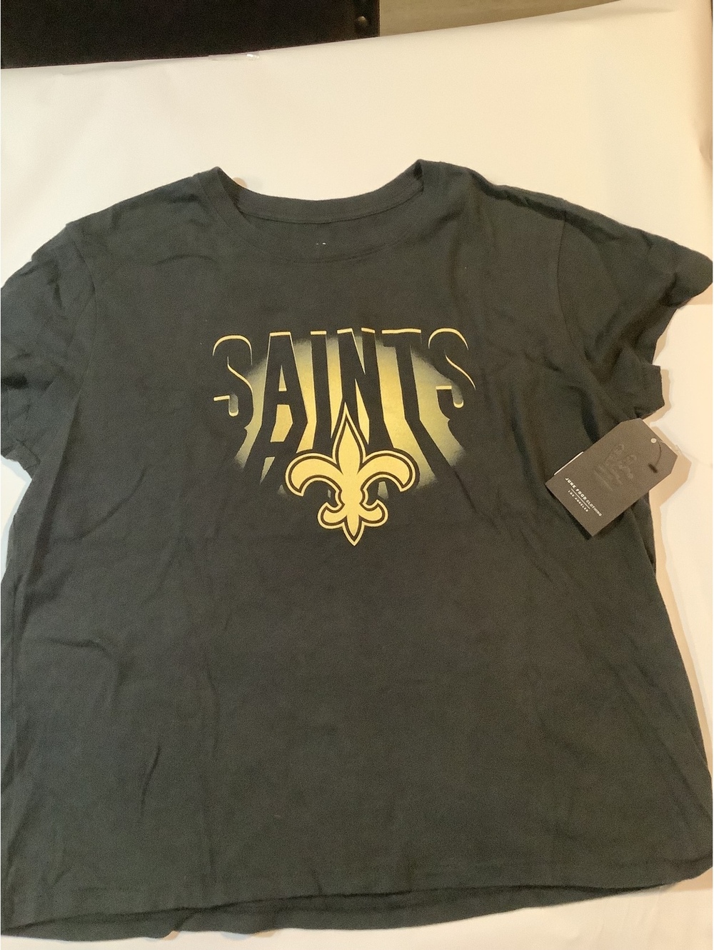 Junk Food Clothing New Orleans Saints Black Graphic T-Shirt Medium